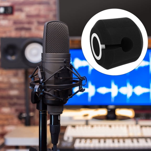 FOMIYES Acoustic Black Sponge Microphone Filter for Sound Isolation and Recording