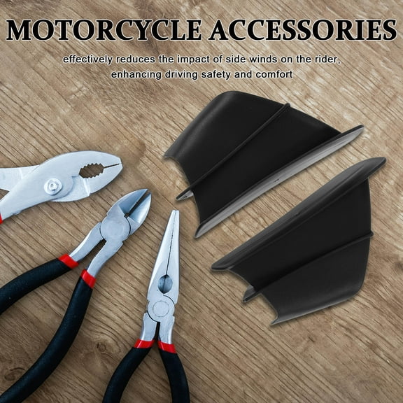 FOMIYES Black Motorcycle Front Plastic Side Fairings with Aerodynamic Design for