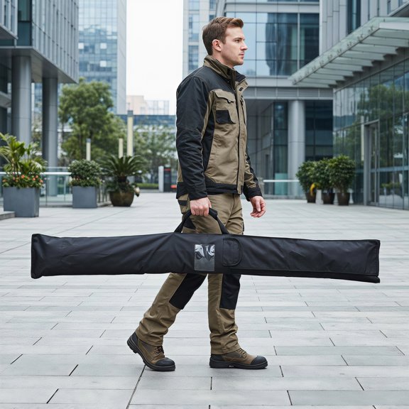 FOMIYES Black Oxford Fabric Flag Pole Carrying Case for Outdoor Marketing and Trade Shows