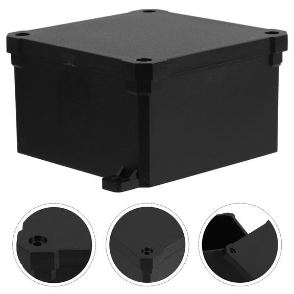 FOMIYES Outdoor Watertight Plastic Junction Box Weatherproof Electrical Box with Cover Black