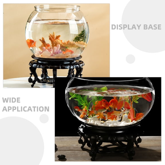 FOMIYES Black Resin Fish Bowl Stand Decorative Plant Display Rack for Home Vase and Craft Holder