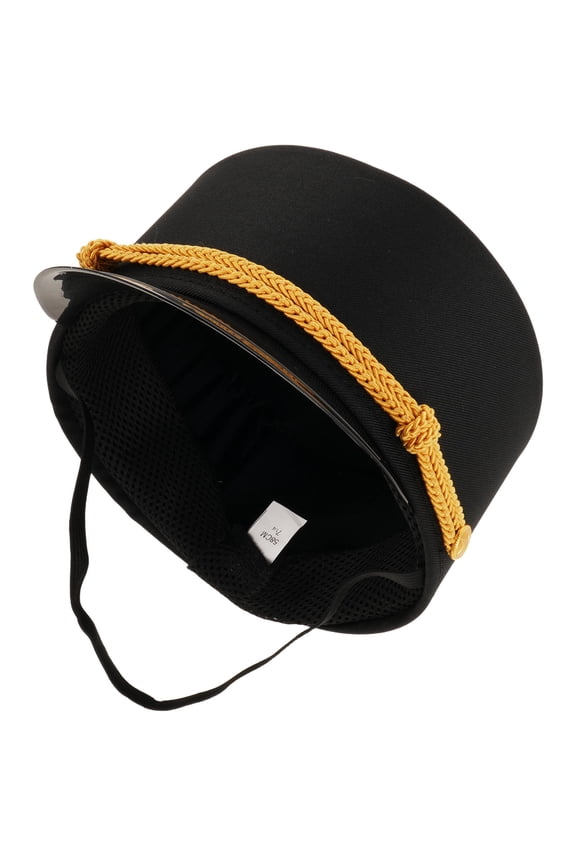 Black Train Conductor Hat with Retro Design Soft Breathable Engineer Cap for Costume