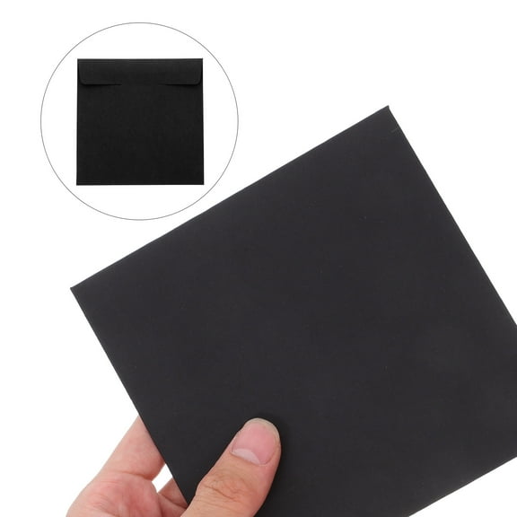 FOMIYES Black Vintage Thick Paper CD DVD Envelopes 50Pcs Protection Organizer Binder For Blank Cd Cases
