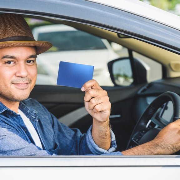 FOMIYES Blue Automotive Document Holder for Car Important Paperwork with Minimalist Design and Easy Access