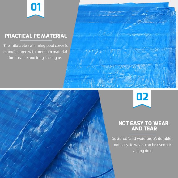 FOMIYES Inflatable Swimming Pool Cover, PE Material, Protective Outdoor Pool Lid for Use