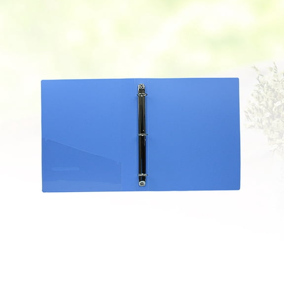 FOMIYES 3 Hole File Folder, Blue Plastic, Secure Ring Binder for Documents