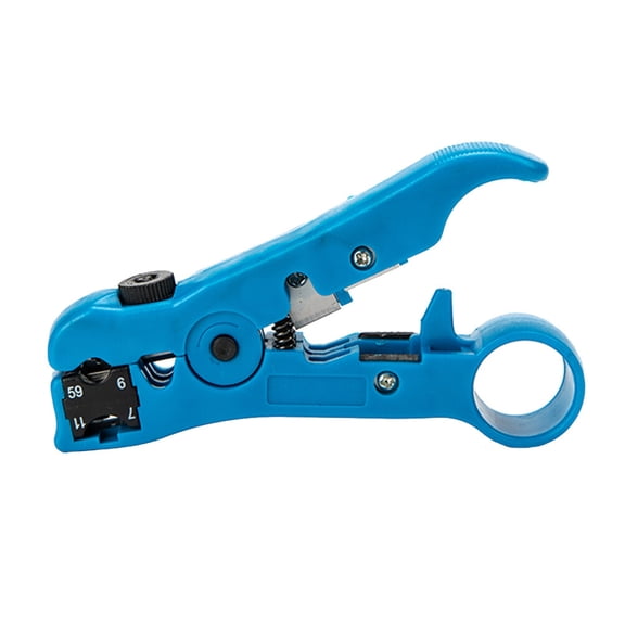 FOMIYES Blue Wire Stripper Professional Grade for Coaxial and Network Cable Installation