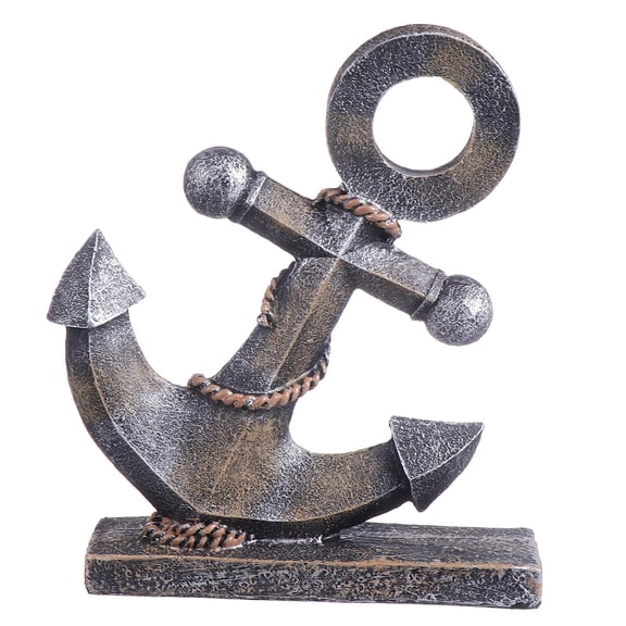 FOMIYES Resin Boat Anchor Figurine Light Brown for Tabletop and Home Decor
