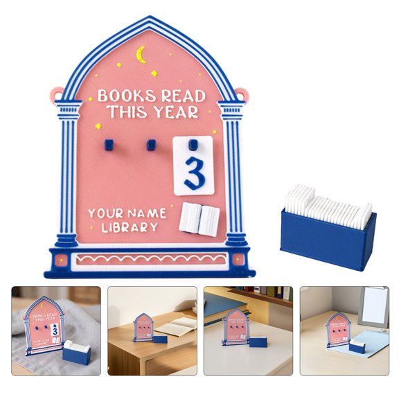 FOMIYES Books Read Counter Standing Sign Pla Yearly Reading Challenge Tracker