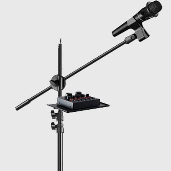 FOMIYES Extendable Boom Pole Arm Black Durable Mic Stand Extension for Home