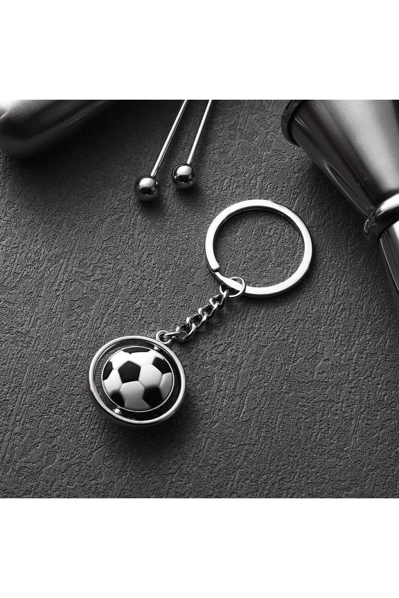 Boys Creative Keychain Soccer Key Rings Alloy 1Set Birthday Gift for Fan Gear