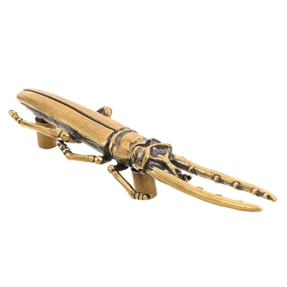 FOMIYES Vintage Inspired Beetle Pull, Light Brown Brass, Unique Home Decor Hardware