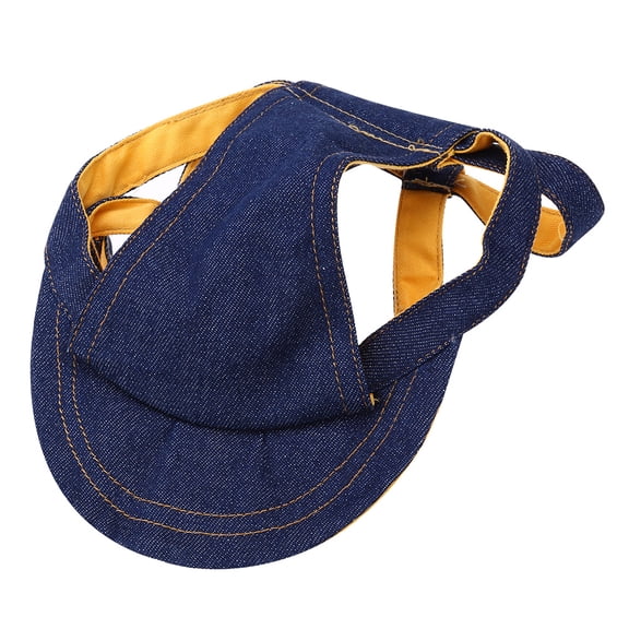 FOMIYES Adjustable Navy Denim Dog Baseball Hat with Ventilated Ear Design