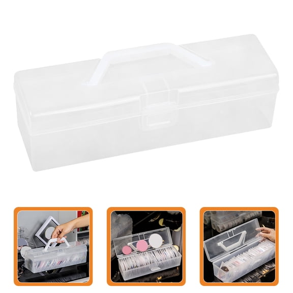 FOMIYES PP Material Transparent Badge Storage Box for Brooch and Medal Display