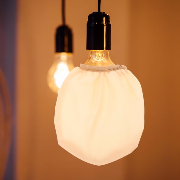 FOMIYES Brown Fabric LED Light Diffuser Cover Lamp Shade Creates Soft Glare-Free Lighting for Rooms