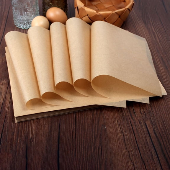 FOMIYES Brown Kitchen Baking Paper Sheets Nonstick Parchment Paper for Air Fryer Grill