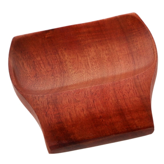 FOMIYES Brown Wooden Spoon Rest for Kitchen Utensils Holder, Prevents and Rolling, 7.5x4.5 Inch Countertop Accessory