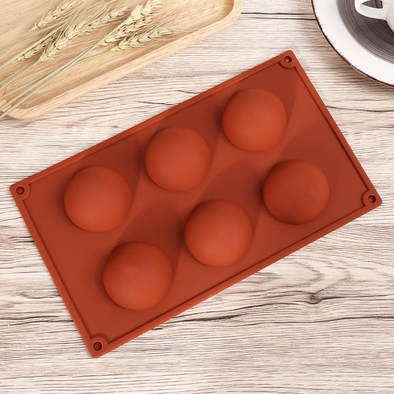 FOMIYES Cake Mold Silicone 6 Cavity Half Circle Flexible Assorted Colors Oven Safe