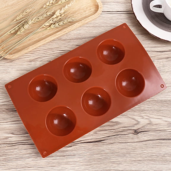 FOMIYES Cake Molding Silicone 6 Cavity Flexible Half Circle Non Stick Baking Mold