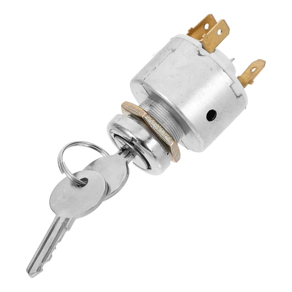 FOMIYES Car Ignition Switch with Keys for Vehicle Use Durable Silver Iron Accessory 12V 5-pin