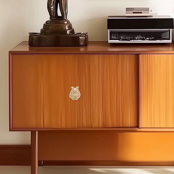 FOMIYES Charming Golden Brass Cat Cabinet Knobs for Easy Installation