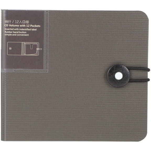 FOMIYES CD Storage Book 12 Capacity Pp Binder with Button Closure Case