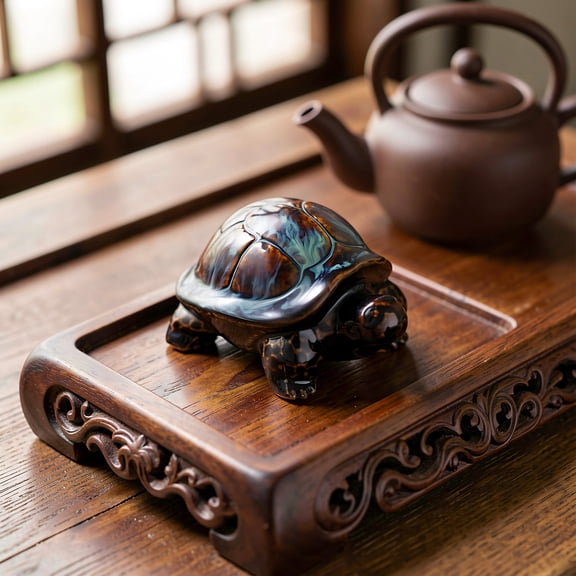 FOMIYES Ceramic Turtle Figurine Multi Color Handcrafted Artistry for Home Decoration