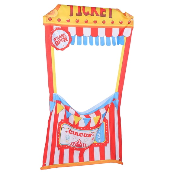 FOMIYES Carnival Ticket Booth Backdrop Multi-Color 100D Polyester Home Use