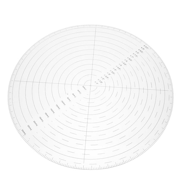 FOMIYES Clear Acrylic Circle Quilting Template Ruler for Accurate Center Finding and Patchwork Crafting Projects