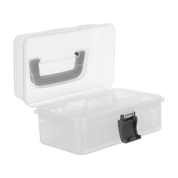 FOMIYES Clear Desktop Storage Rack with Drawer Style for Beads and Tiny Parts Organization