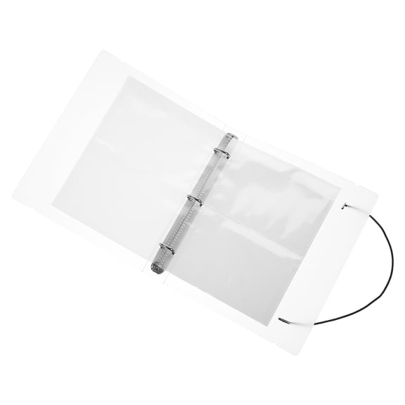 FOMIYES Clear Index Card Binder with Refillable Sleeves for Study Notes and Flashcards