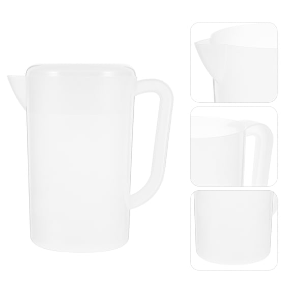 FOMIYES Clear Plastic Pitcher with Lid for Juice and Water Storage in Refrigerator
