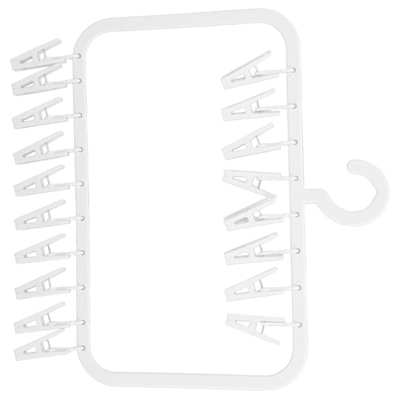 FOMIYES 18-Clip Clothes Drying Rack, Space-Saving Sock Hanger Stand for Efficient Laundry Drying