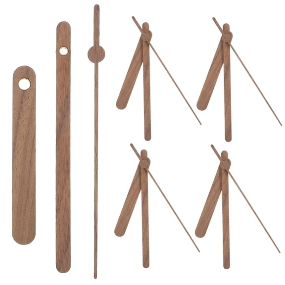 FOMIYES Coffee Wooden Clock Hands for DIY Use 5 Sets Sturdy Replacement Wall Clock Hands Easy Installation