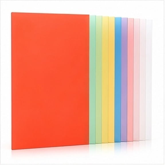 FOMIYES Red PVC Craft Plastic Sheets A4 Size Cellophane Sheets 18 Pack