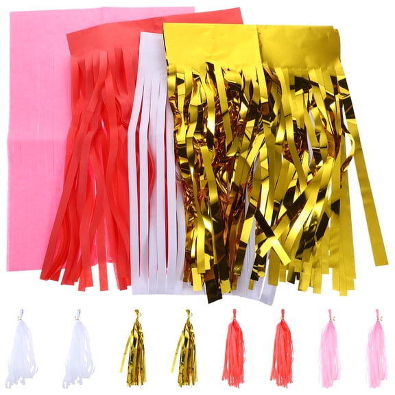 FOMIYES Colorful Tassel Garland Banner for Party Decor, Assorted Vibrant Colors with Artistic Coated Paper, Ideal for Celebrations & Events