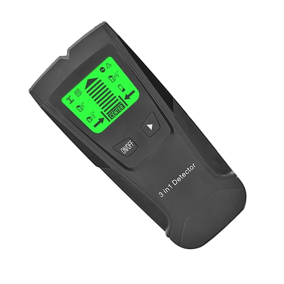 FOMIYES Electronic Wood Stem Finder with Metal and Ac Wire Detector Compact Handheld Design Black