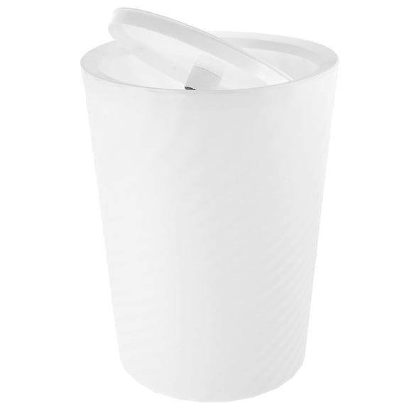 FOMIYES White Plastic Swing Bin, Convenient for Home, Kitchen, and Bathroom Use