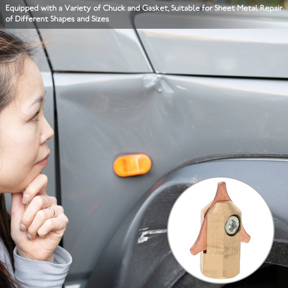 FOMIYES Golden Copper Chuck for Efficient Car Sheet Metal Repair - Professional Use
