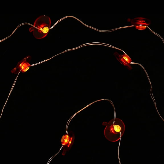 FOMIYES Copper Wire Led String Light Orange Plastic Decoration For Celebration 1Pcs