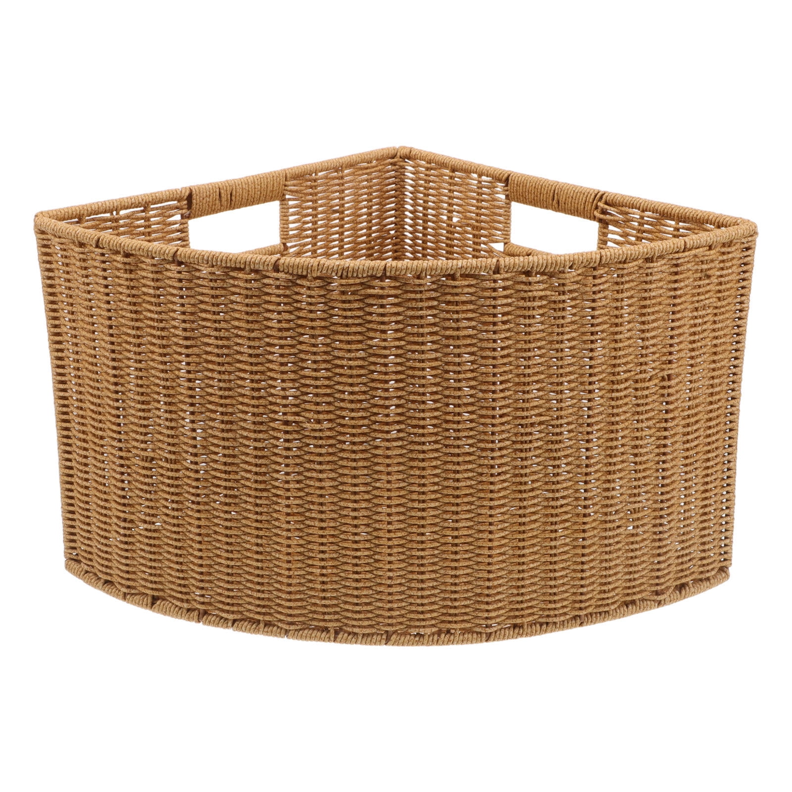 FOMIYES Orange Plastic Corner Triangle Basket for Efficient Storage Use ...