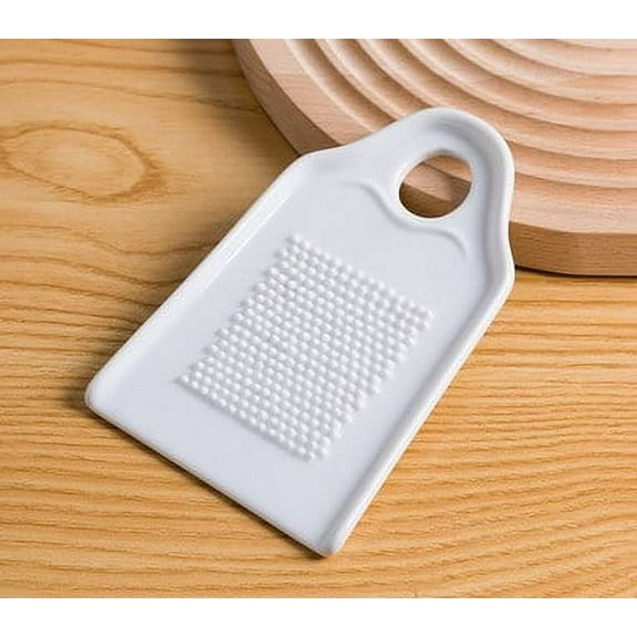 DECORNIJIA Garlic Mincer Crusher Ceramic Ginger Grater White 1Set Kitchen Essentials