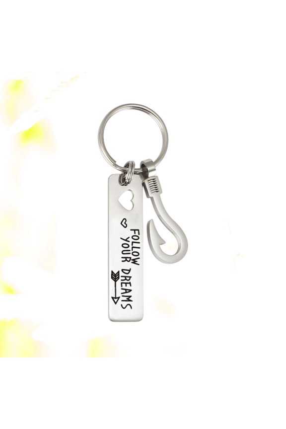 Stainless Steel Arrow Keychain with Decorative for Hanging and Organizing Keys