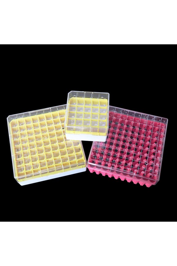 Vial Tube Box Cryogenic Container PC Material Sample Categorization Freezing Storage 1Pcs