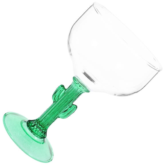 FOMIYES Clear Cactus Shaped Glass Drinking Cup, 1 Piece, 6.21 x 4.09 x 4.09 Inches, Unique Glassware for Home, Parties, and
