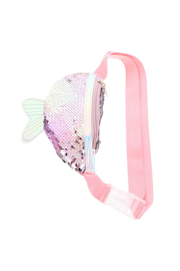 Cute Design Pink Crossbody Bag For Women With Fish Tail Shape 8.7x1.2x3.1in 1Pcs