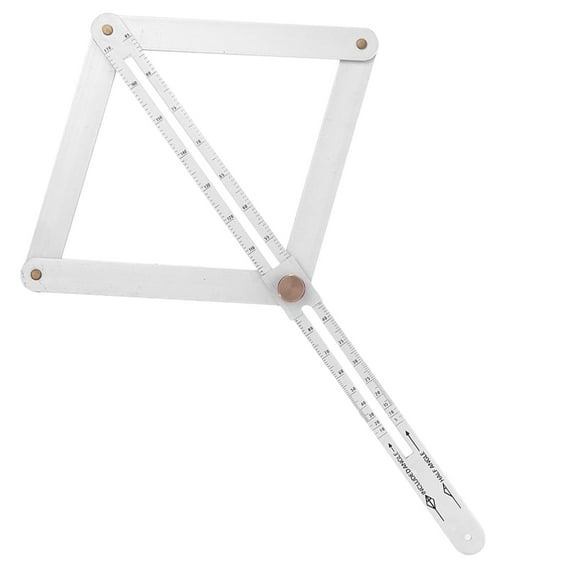 FOMIYES Projects Stainless Steel Ruler 38x16cm Angle Measuring Tool 1 Set for Precise Crafting