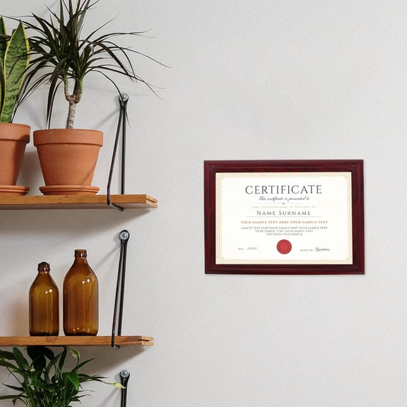 FOMIYES 2813 Dark Brown Wood Diploma Frame for A4 Certificates and College Degrees