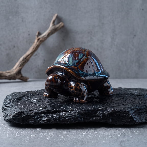 FOMIYES Decorative Ceramic Turtle Collectible Tea Pet Figurine for Home and Office Display
