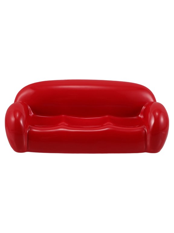 Decorative Red Ceramic Jewelry Tray Sofa Shape for Bracelet and Necklace Holder